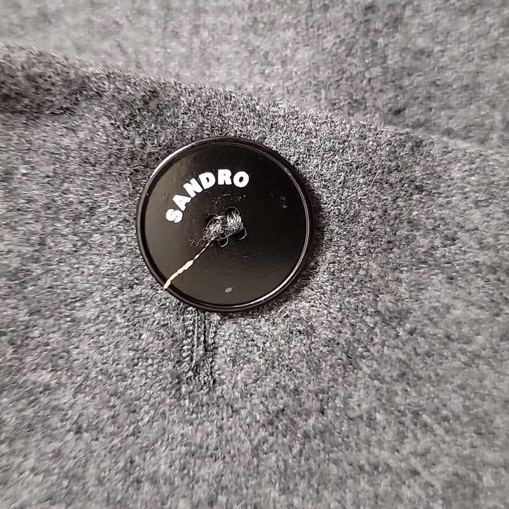 SANDRO  | Grey Wool Blend Blazer - Picture 5 of 14